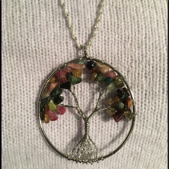 SALE 💃🏻MULTIPLE GEMSTONE TREE OF LIFE NECKLACE - Picture 2 of 4